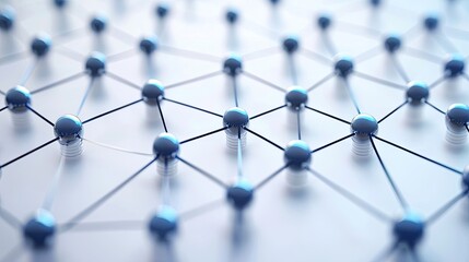 A macro overview of a neural network diagram showcasing clearly defined nodes and connections, reflecting the workings of artificial intelligence.