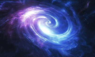 Hypnotic Fractal Motion with Blue and Violet Energy Swirling in Mesmerizing Patterns