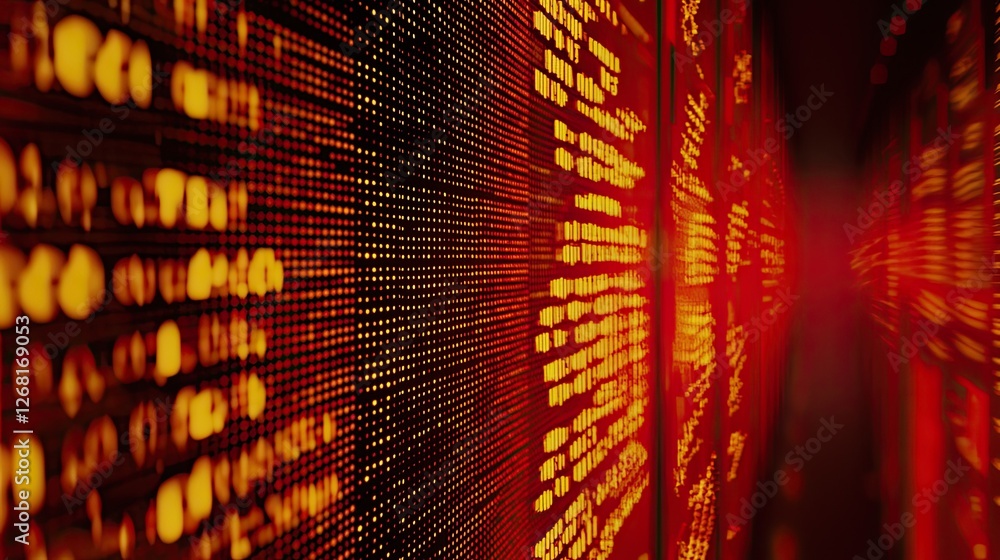 Poster Macro shot of a server log highlighting anomalies, showcasing real-time intrusion detection aimed at stopping cyber threats.