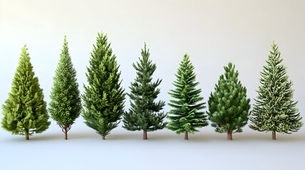 Obraz premium Miniature Trees: Green Foliage & Realistic Models for Seasonal Tabletop & Home Decor