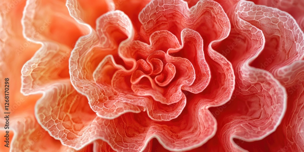 Aufkleber A detailed view of a radial gradient shifting from rich red to soft coral, where the smooth circular gradient adds warmth and focus.