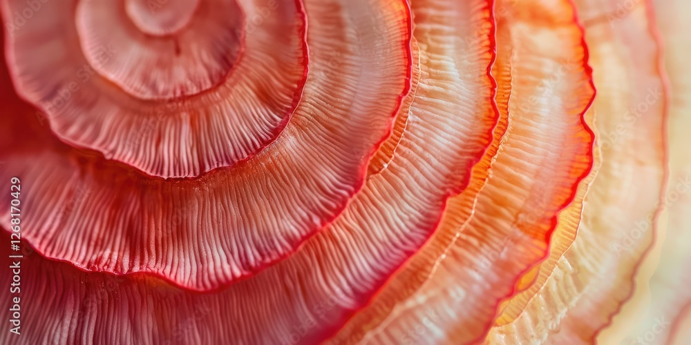 Poster A detailed view of a radial gradient shifting from rich red to soft coral, where the smooth circular gradient adds warmth and focus.
