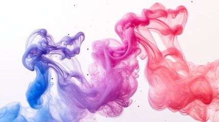 Vibrant ink swirls abstract art digital creation colorful environment close-up view visual expression