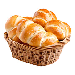 Freshly Baked Bread Rolls in a Basket - Ideal for Bakery Websites and Food Blogs