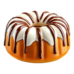 Delicious Chocolate Bun with Cream - Ideal for Food Blogs and Bakery Advertisements