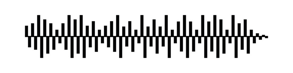 Sound wave. Audio vector illustration