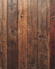 Obraz premium a rustic and weathered texture. The wood appears to be aged, with visible grain patterns and a variety of natural imperfections, such as knots and scratches. The color palette consists of warm, earthy