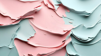 Pink and blue paint swirls, texture background