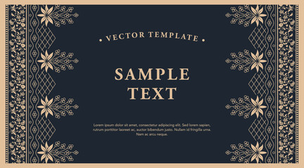 Elegant Vintage Floral Frame Template