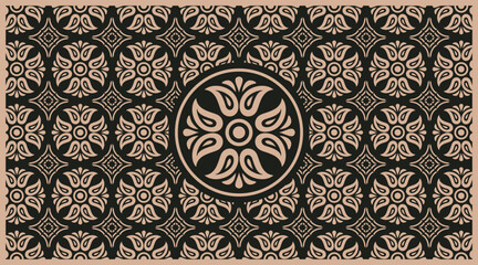 Vector Elegant Floral Damask Pattern