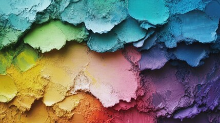 Obraz premium Textured colorful gradient surface of layered powder or paint