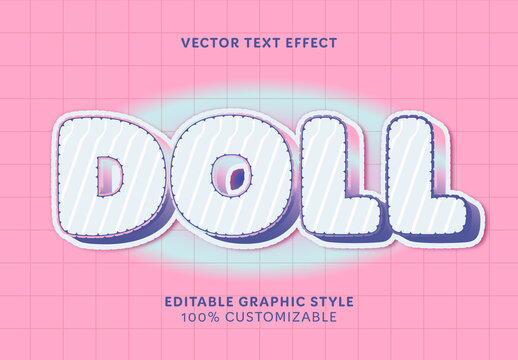 Pink And Blue Puffy Font Cartoon Baby Text Effect
