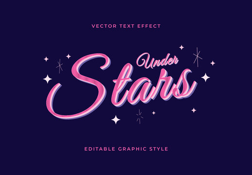 Purple and Pink Font Cursive Text Elegant Handwritten. Calligraphy Text Effect