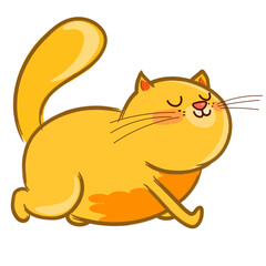 red cat no background vector image