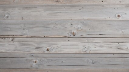 Obraz premium a wooden surface, showcasing a vertical layout of four wide planks. The wood has a weathered and rustic appearance, with a predominantly light gray color, interspersed with subtle variations in tone. 