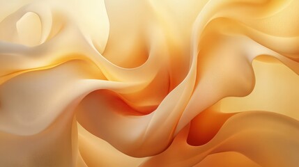 Fototapeta premium Elegant golden abstract background with flowing, organic fabric waves