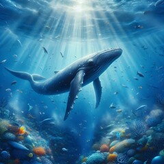 Naklejka premium great white shark