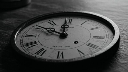 Fototapeta premium Vintage clock with Roman numerals design