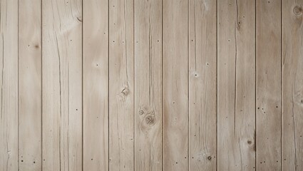 Fototapeta premium a wooden surface, showcasing a rustic and weathered texture. The wood appears to be light beige with subtle variations in tone, indicating natural wear and age.