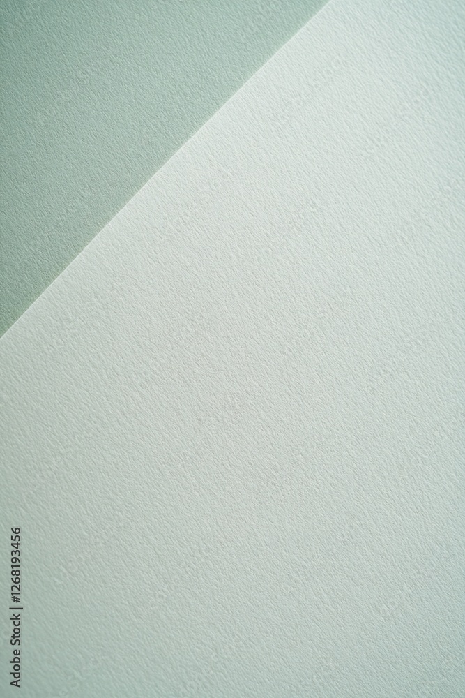Poster abstract background with two shades of green textured paper forming a diagonal line.
