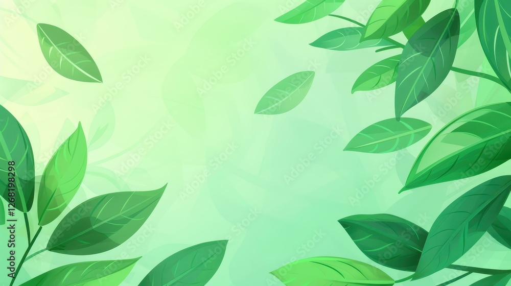 Aufkleber refresh your space with this vibrant spring background featuring soft green tones and abstract desig