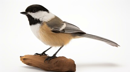 Small and lively, the Chickadee bird brings joy with its cheerful song and distinctive blackcapped head.