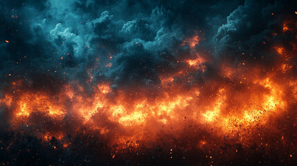 Naklejka premium A dramatic moment of impact as the ground trembles and a lightning flash strikes, symbolizing power, change, and intensity in a modern setting, capturing the energy and force of nature's power