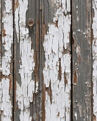 close-up of a weathered wooden surface, showcasing a rustic and textured style. The layout is vertical, with the wood planks running parallel to each other. 