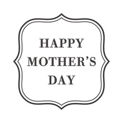 母の日の文字とシンプルでお洒落なフレームデザイン