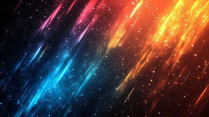 A dazzling night sky filled with vibrant colors multiple meteors and countless stars creating a breathtaking cosmic spectacle symbolizing wonder dreams limitless possibilities and cosmic energy