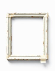 Vintage empty photo frame with adhesive tape