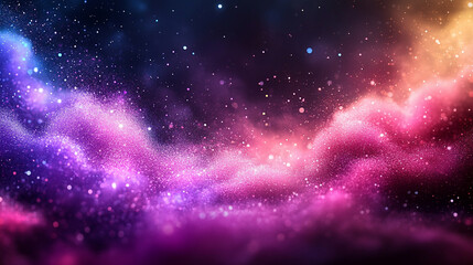 Naklejka premium A dazzling night sky filled with vibrant colors multiple meteors and countless stars creating a breathtaking cosmic spectacle symbolizing wonder dreams limitless possibilities and cosmic energy