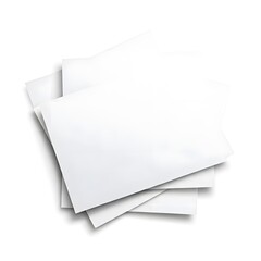 Sheets of Paper on White Background