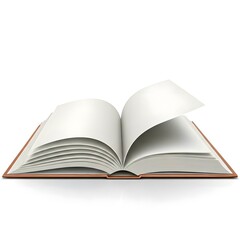 Fototapeta premium Open Book on White Background