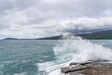 China Walls / Koko Kai Beach Mini Park，Koko Head Crater / Tuff Cone. Maunalua Bay, Honolulu, Oahu, Hawaii.