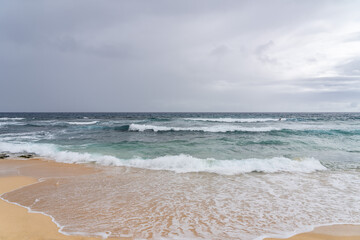 Sandy beach, Honolulu, Oahu, Hawaii.