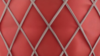 A textured red surface with crisscross patterns for decorative purposes.