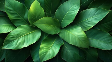 Tropical Foliage Leaves Green Arrangement Botanical Jungle Plants Nature Decor