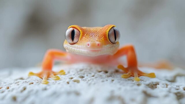 Macro of a reptile, macro video of the animal.