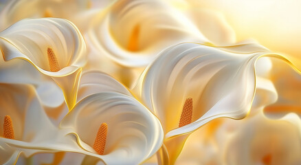 Sfondo floreale elegante e delicato. Oro e bianco.