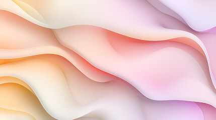 Obraz premium Soft pastel waves create serene abstract background with gentle gradients