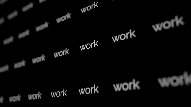 Work animation typography loop