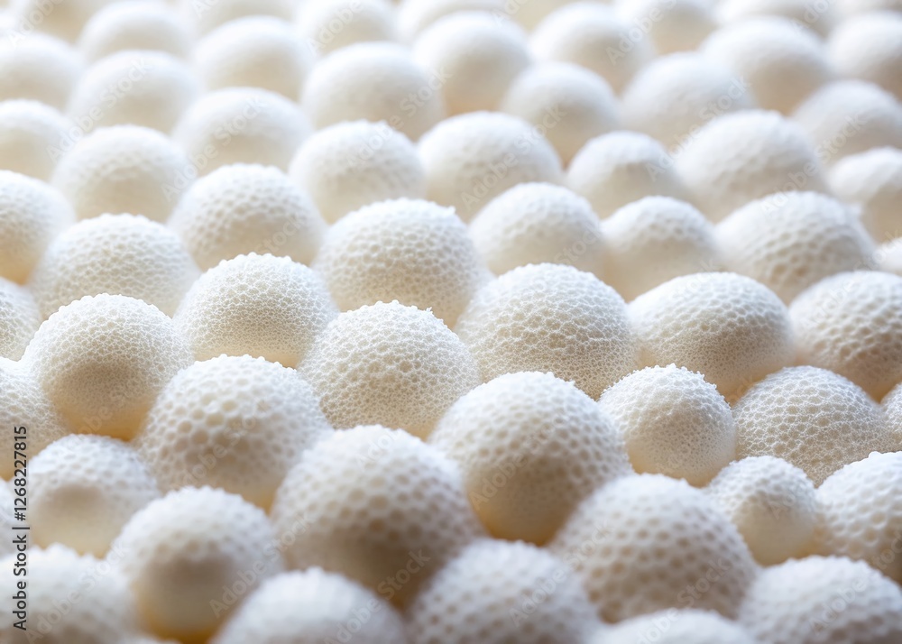 Poster macro close-up of white polystyrene foam texture - abstract background
