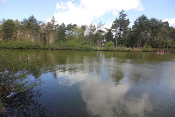 Obraz premium Elveden, Norfolk, United Kingdom, April 17, 2024. Views from Elveden