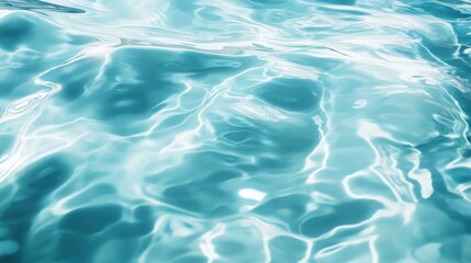 Crystal-clear turquoise water ripples gently, capturing sunlight and creating a serene atmosphere.