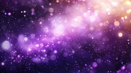 Obraz premium A mesmerizing cosmic background featuring a blend of purple, pink, and golden hues, illuminated by glowing orbs, evoking a sense of wonder and mystery.