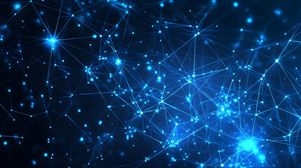 Abstract Blue Network Connections Background