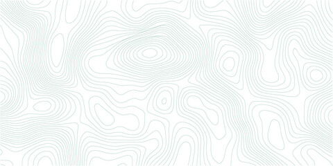 white wave line geography landscape Topo contour map on white background. Geographic mountain relief diagram line wave carve pattern.