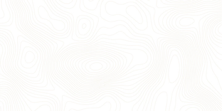 white wave line geography landscape Topo contour map on white background. Geographic mountain relief diagram line wave carve pattern.