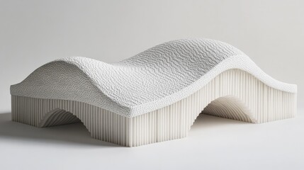 A side-cut view of a mattress featuring an adaptive transition layer for better spinal alignment and shoulder comfort